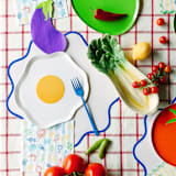 "Le Dinner Eggplant Guest Napkins - Set of 16" - Party Napkins in purple by Jollity and Co