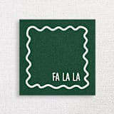 "Fa La La Holiday Premium Cocktail Napkins" - Party Napkins in green by Papel Custom Design