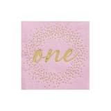 "Pink Onederland Cocktail Napkins - Pack of 20" - Party Napkins in pink by Jollity and Co