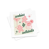 "Cookies and Cocktails Gingerbread Holiday Napkin Pack, cocktail size, pack of 50" - Party Napkins in multicolorassorted-colors by ForYourParty