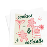 "Cookies and Cocktails Gingerbread Holiday Napkin Pack, cocktail size, pack of 50" - Party Napkins in multicolorassorted-colors by ForYourParty