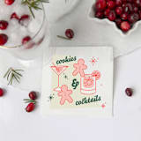 "Cookies and Cocktails Gingerbread Holiday Napkin Pack, cocktail size, pack of 50" - Party Napkins in multicolorassorted-colors by ForYourParty