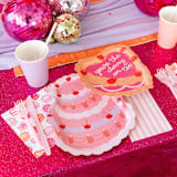 "You're The Cherry On Top Large Napkins - Pack of 16" - Party Napkins in pink by Jollity and Co