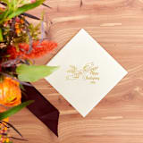 "Thank-full Napkin, cocktail size, set of 100" - Party Napkins in bronze by ForYourParty