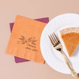 "Thank-full Napkin, cocktail size, set of 100" - Party Napkins in bronze by ForYourParty