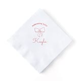 "Baby Shower Bows Welcome Napkin, cocktail size, set of 50" - Party Napkins in white by ForYourParty