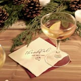 "Thankful Turkey Napkin, cocktail size, set of 100" - Party Napkins in natural by ForYourParty