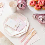"Frosted Large Napkins - Set of 16" - Party Napkins in pink by Jollity and Co