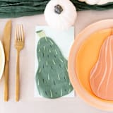 "Gourd Large Napkins- Set of 16" - Party Napkins in multicolor by Jollity and Co