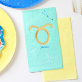 "Zodiac Taurus Guest Napkins - Set of 16" - Party Napkins in green by Jollity and Co
