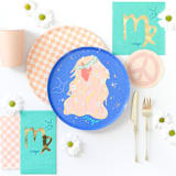 "Zodiac Virgo Guest Napkins - Set of 16" - Party Napkins in green by Jollity and Co