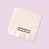 "Birthday Minimal Napkin, cocktail size, set of 50" - Party Napkins in white by ForYourParty