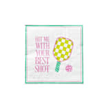 "Pickleball Social Club "Hit Me With Your Best Shot" Cocktail Napkins - Set of 20" - Party Napkins in multicolor by Jollity and Co