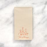 "Food, Family, Friends Napkin, guest towel, set of 50" - Party Napkins in beige by ForYourParty