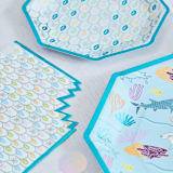 "Shark Napkins, Blue - Pack of 16" - Party Napkins in blue by MA FÊTE