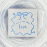 "Ribbon Frame Welcome Baby Napkin, cocktail size, set of 50" - Party Napkins in gray by ForYourParty