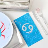 "Zodiac Cancer Large Napkins - Set of 16" - Party Napkins in blue by Jollity and Co