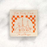 "Food, Family, Friends Checkered Napkin, Cocktail Size, Set Of 50" - Party Napkins in gray by ForYourParty