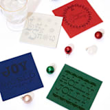 "Vintage Christmas Holiday Napkin Pack, cocktail size, set of 20" - Party Napkins in multicolor by ForYourParty
