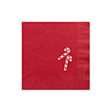 "Candy Cane Napkins, set of 50" - Party Napkins in red by ForYourParty