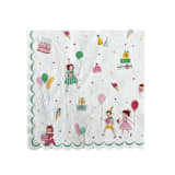 "It's a Party Large Vintage Napkins - Set of 20" - Party Napkins in white by Jollity and Co