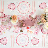 "Love Birds Petite Napkins - Set of 16 Paper Napkins" - Party Napkins in pink by Jollity and Co