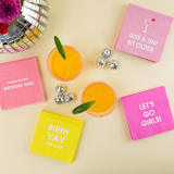 "BirthYAY All Day - Cocktail Napkins" - Party Napkins in yellow by Chez Gagné