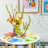 "Le Dinner Lime Cocktail Napkins - Set of 20" - Party Napkins in green by Jollity and Co