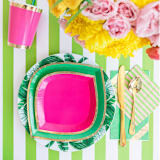 "Rockin' Robin Cocktail Napkins - Set of 16" - Party Napkins in pink by Jollity and Co