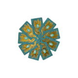 "Tropical Peacock Feather Napkin - Pack of 16" - Party Napkins in green by MA FÊTE