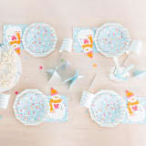 "Blizzard Buddies Guest Napkins - Set of 16" - Party Napkins in orange by Jollity and Co