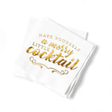 "Have Yourself A Merry Little Cocktail, cocktail size, set of 50" - Party Napkins in white by ForYourParty