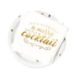 "Have Yourself A Merry Little Cocktail, cocktail size, set of 50" - Party Napkins in white by ForYourParty