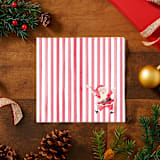 "Jolly Santa Premium Holiday Cocktail Napkins" - Party Napkins in red by Papel Custom Design