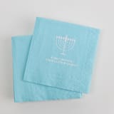 "If Only Our Wine Could Last For 8 Nights -  Cocktail Napkins" - Party Napkins in blue by Chez Gagné