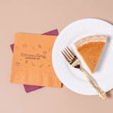 "Thanksgiving Food Confetti Napkin, cocktail size, set of 100" - Party Napkins in orange by ForYourParty