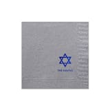 "Hanukkah Napkins, set of 50" - Party Napkins in gray by ForYourParty