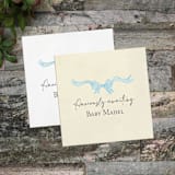 "Blue Gingham Bow Personalized Baby Shower Napkin" - Party Napkins in white by Papel Custom Design