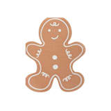 "Baking Spirits Bright Gingerbread Man Large Napkins - Set of 16" - Party Napkins in brown by Jollity and Co