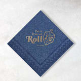 "Custom This Is How We Roll Napkin, cocktail size, set of 100" - Party Napkins in blue by ForYourParty