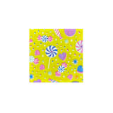 "It's A Birthday Candy Print Petite Napkins - Set of 16" - Party Napkins in yellow by Jollity and Co