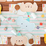 "Little Celebrations Elephant Platter Plates - Set of 8" - Party Plates and Bowls in blue by Jollity and Co