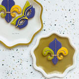 "Signature Dessert Plate, Mustard (4)" - Party Plates and Bowls in yellow by MA FÊTE