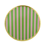 "Camp Bachelorette Stripe Dinner Plates - Set of 8" - Party Plates and Bowls in multicolor by Jollity and Co