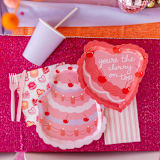 "You're The Cherry On Top Dessert Plates - Pack of 8" - Party Plates and Bowls in pink by Jollity and Co