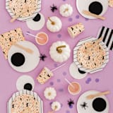 "Hocus Pocus Small Plates" - Party Plates and Bowls in orange by Jollity and Co