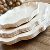 "Vineyard Estate Dinnerware Set | Linen" - Party Plates and Bowls in natural by Prêt-à-PartyNY