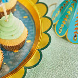 "Tropical Platters - Pack of 4" - Party Plates and Bowls in green by MA FÊTE