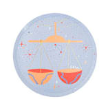 "Zodiac Libra Dinner Plates - Set of 8" - Party Plates and Bowls in blue by Jollity and Co