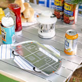 "Camp Explorer RV Large Plates - Set of 8" - Party Plates and Bowls in silver by Jollity and Co